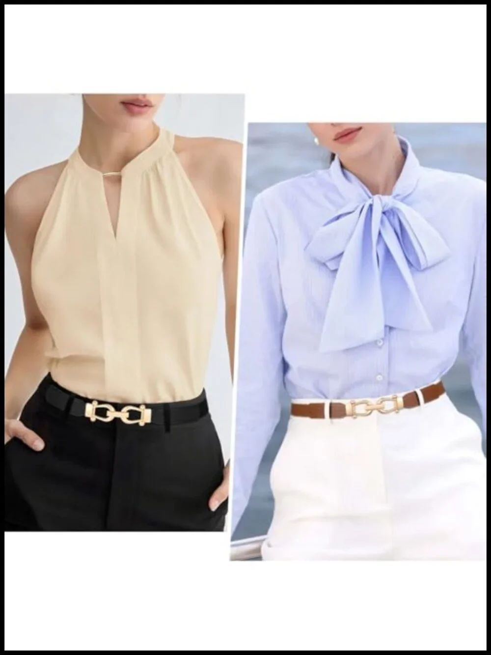 Women's Skinny Elastic Stretch Belt Retro Metal Buckle Dress Waist